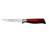 Burgvogel Solingen, Natura Line, Cuchillo para deshuesar, mango de madera, acabado satinado rojo, forjado, 13 cm, inoxidable, muy afilado, Made in Germany