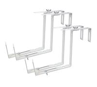 Buri 2X Soporte para Macetas de Balcón Blanco Soporte Maceta Soporte de Caja de Balcón Soporte