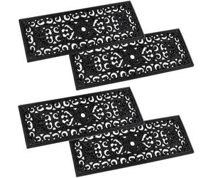 BURI 4X Goma Gradualmente Mate Gussoptik 75x25cm Protector de Escalera Alfombrillas Felpudo