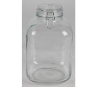 Buri 6 Drahtbügelgläser XXL 4,8 L Transparente Vidrio y Metal, Rectangulares