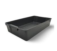BURI Bañera de plástico 58 x 32 x 11 cm, multifuncional, apta para alimentos, bandeja de plástico ideal como bandeja para excrementos, plantación o mortero, color antracita