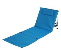 BURI Hamaca plegable de playa con respaldo y almohada, silla de playa con bolsa de transporte, tumbona de jardín, mueble de jardín, plegable, silla, jardín, playa, tumbona, cama solar, plegable, color