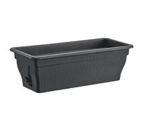 BURI Macetero Caja Balcón con Almacenamiento de Agua 100/80/55CM - Maceta Resistente a la Intemperie Macetero con Utilizar De Resistente-UV Plástico Terracota, Marrón Oscuro (Antracita, 55cm)