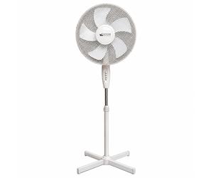 BURI Ventilador De Pie 45 W Aireador Blanco 3 Niveles 43 Cm