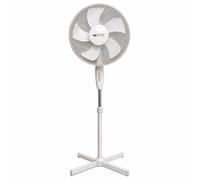BURI Ventilador de Pie Blanco 45W 3 Niveles, 5 Aspas, Oscilante, 43 cm