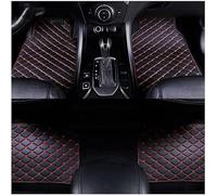 BURIM Cuero Alfombrillas Coche para MG ZS EV 2019-2022 2023, Juego Completo Protección Moqueta Interior Impermeable Automovil Alfombras,Black-Red