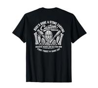 Buris Hueso y Piedra Tallado Personalizado Primera Escarcha Corte a Mano Camiseta