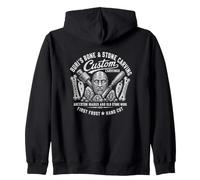 Buris Hueso y Piedra Tallado Personalizado Primera Escarcha Corte a Mano Sudadera con Capucha