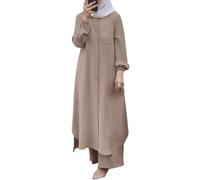 Burka de cuerpo entero para mujer y túnica de longitud completa Hijab Musulmán Vestido Liso Fluido Largo Fluido Vestido Largo Dubai Islámico Turco Musulmán Musulmán Musulmán Manga Larga Autoatadura