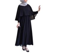 Burka Robe Mujeres Musulmanas Dubai DRE Árabe Maxi Abaya Caftán Largo, Negro , S