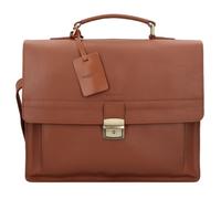 Burkely Maletín Scott Vintage Piel 38 cm marrón