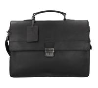 Burkely Maletín Vintage Dean Piel 38 cm negro