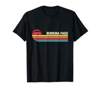 Burkina Faso Colorido Estilo Vintage Camiseta