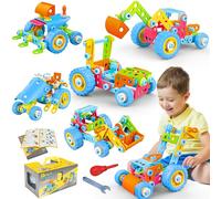 BURKUSUR Juguete de Construcción para Niños de 4, 5, 6, 7, 8, 9+ Años, Juegos Educativos, Juegos Creativos, 6-en-1 Bloques de Construcción Educativa para 5-8 Años, Regalo de Juguete para Niño