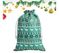 Burlap Bags - Gold Foil Drawstring Party Supplies | Reusable Christmas Holiday Treat Bags for Birthday, Wedding, Home, New Year, Kids, Adults, Family, Friends or Wrapping Events, 11.8x15.7in