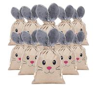 Burlap Bunny Bags, Candy Bags for Easter, Bunny Ears Bags, Easter Bunny Party Favors, Bunny Party Bags, Easter Egg Hunt Bags, Wedding Favor Bags, For Weddings, Baby Showers