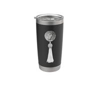 Burlesque Borla Pastie negro y blanco glamour número 1 Vaso térmico de acero inoxidable de doble pared