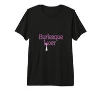 Burlesque Lover Lettering Purple Stripper Vintage Glamour Camiseta Premium