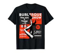 Burlesque Show Poster Sexy Goth Pin Up Girl Burlesque Bailarina Camiseta