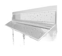 Burleta impermeable para ventanas, Tamaños múltiples adhesivos transparentes del deflector de lluvia sello Gap la ventana TPE(35mm)