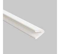 Burlete adhesivo en forma de V, tira de sellado flexible de espuma para marco de puerta, aislamiento lateral, ranura inferior, relleno de huecos insonorizados, burlete en V (blanco, 1/2 x 1/2 x 26