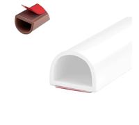Burlete Adhesivo Tira De Sellado De Silicona Autoadhesiva Grande Tipo D 14X12mm Para Puertas Y Ventanas Insonorizadas A Prueba De Viento Silenciosas Y A Prueba De Polvo Color Blanco 6Mx3