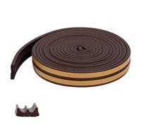 Burlete Adhesivo Tira De Sellado De Silicona Autoadhesiva Para Puertas Y Ventanas Insonorizada A Prueba De Viento Silenciosa A Prueba De Polvo Tipo E 9 X 4mm Marrón 3M X 3