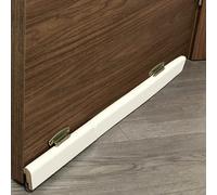 Burlete aislante basculante de madera color BLANCO 81,5cm. Barra aislante de paño resistente de 10mm. Anti-ruido, Anti-aire, Anti-insectos. Fijación mediante tornillos. Aislante total.