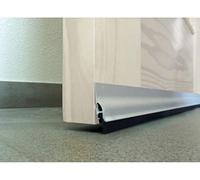 BURLETE BAJO PUERTA ADHESIVO LABIO BURCASA 105CM PLATA 128350 ALUMINIO