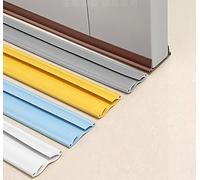 Burlete bajo puerta aislante de doble,Se puede cortar a medida - Protección de doble cara contra corrientes de aire - Tira flexible de sellado para la parte inferiorde la puerta (96cm) Material de PVC