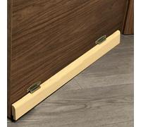 Burlete bajo puerta basculante de madera (PINO) aislante de paño muy resistente,Instalación mediante tornillos y bisagra 81,5cm