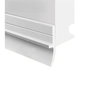 Burlete Cortavientos Para Puerta PVC Door Bottom Seal Strip Self-Adhesive Soundproof Under Door Guard Gap Stopper For Glass/Window Strong Adhesion Doorstop(White)
