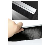 Burlete de cepillo para puertas, 1 Uds. Barrido de puerta tipo H/F/T aleación aluminio 100cm con cepillo varios tamaños(3(T),20mm)