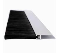 Burlete de cepillo para puertas, Cepillo de tira aleación aluminio for sellado inferior puerta industrial tipo FHT plateado (1-20) cm(Silver(H),1cm)