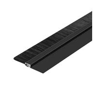 Burlete de cepillo para puertas, Tira de cepillo puerta aleación aluminio, negro, 10-300mm, reducción ruido, sellado polvo, excluidor tiro(Black-h Type,60mm)