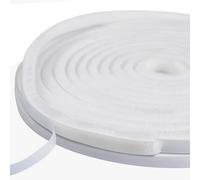 Burlete de cepillo para ventanas, 5 metros (L) x 9 mm (A) x 23 mm (G), tira de sellado de cepillo autoadhesiva contra la intemperie, tope de aire para puerta corredera/exterior, blanco