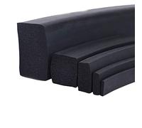 Burlete de espuma de barra de espuma de goma plana for ventana de puerta de gabinete de 1M, tira de sellado cuadrada negra sólida de 1 pieza/20 mm * 30 mm(3.0Mm*20Mm)