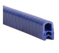 Burlete de goma para puerta de coche, borde de goma, clips de metal en forma de U para paneles de 0,3 a 5 mm, multicolor (4 piezas de 8 mm x 6 mm, azul)