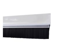 Burlete de PVC transparente de 1m con flecos, ideal para sellar puertas y ventanas, previene corrientes de aire y ahorra energía.