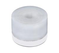 Burlete de silicona transparente autoadhesiva, 12,5 x 12,5 x 4,5 cm, cinta de relleno impermeable para puerta inferior, aislamiento acústico multifuncional para vidrio de oficina en casa