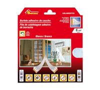 Burlete de Ventana y Puerta de Caucho Autoadhesivo, Perfil E, Blanco, 9x4 mm, 6 m - Aislante contra Ruido, Frío, Calor y Corrientes de Aire