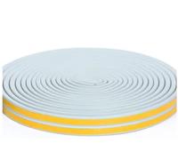 Burlete for ventana DIEP de 5 m/10 m, autoadhesivo, acústico, de espuma de goma, cinta de sellado, resistente al viento, aislante, for puerta(Grey,10M_P)