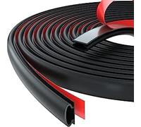 Burlete Goma Negro Autoadhesivo 15m para Puertas y Ventanas | Fácil instalación y corte.Burlete aislante para bloquear viento, polvo y ruido, Compatible con espacios de 2,5-6 mm
