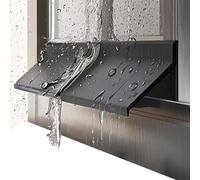 Burlete Impermeable de Goma para Puertas y Ventanas - Barra Protectora contra Goteo de 2 m x 5,5 cm con Adhesivo, Tiras de protección contra la Lluvia para Ventanas y Puertas abatibles.