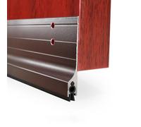 Burlete Inferior de Puerta de Metal, Barrido de Ratones de Aluminio Sellado de Parabrisas Contra Polvo Tiras, Bloqueador Excluidor de Corrientes Bajo la Puerta, Tira de Barrido de Sellado para Puertas