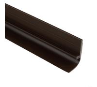 Burlete inferior de puerta para reducción de sonido y exclusión de corrientes de aire en puertas interiores exteriores sin tornillos ni perforación (marrón)
