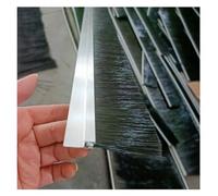 Burlete inferior para puerta tipo H/F/T/U, 2pcs resistente, de aleación de aluminio. Barra de sellado con cerdas de polipropileno extralargas de 10-100 mm(H-Type,Bristles H60mm/2.36in)