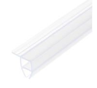 Burlete lateral for puerta de ducha, tipo F, for vidrio de 1/4", 86.5" de largo, de silicona, sin marco, for evitar fugas, transparente