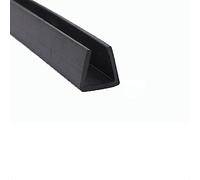 Burlete Negro de 3,28 pies con Base Plana, Tira Decorativa de Sellado de Borde de Caucho Aislante for automóviles(17mm x 15mm)
