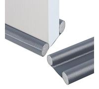Burlete para Debajo de la Puerta, 37 pulgadas/96 cm, tapón para Puerta de Doble Cara, burlete para Puertas con Tira de Sellado de Puerta, burlete Ajustable insonorizado para la Parte(Gris)